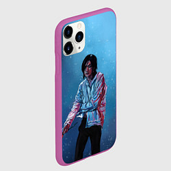 Чехол iPhone 11 Pro матовый Хёнджин на концерте - Stray Kids, цвет: 3D-фиолетовый — фото 2