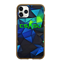 Чехол iPhone 11 Pro матовый CSGO blue abstract