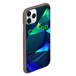 Чехол iPhone 11 Pro матовый CSGO blue green gradient, цвет: 3D-коричневый — фото 2