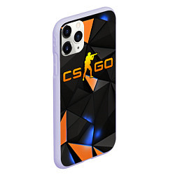 Чехол iPhone 11 Pro матовый CSGO orange style, цвет: 3D-светло-сиреневый — фото 2