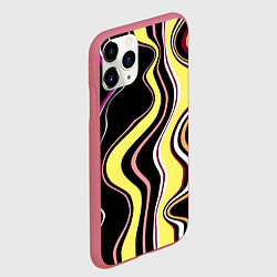 Чехол iPhone 11 Pro матовый Дисгармония, цвет: 3D-малиновый — фото 2