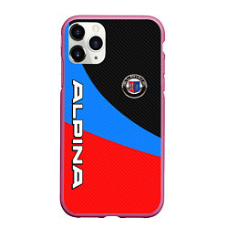 Чехол iPhone 11 Pro матовый Alpina - classic colors, цвет: 3D-малиновый