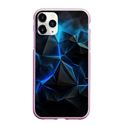 Чехол iPhone 11 Pro матовый Blue abstract ice, цвет: 3D-розовый