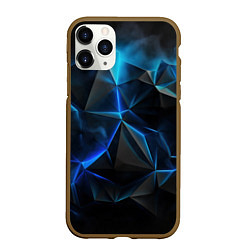 Чехол iPhone 11 Pro матовый Blue abstract ice, цвет: 3D-коричневый