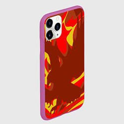 Чехол iPhone 11 Pro матовый Огненный сокол, цвет: 3D-фиолетовый — фото 2