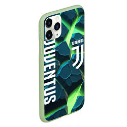 Чехол iPhone 11 Pro матовый Juventus green neon, цвет: 3D-салатовый — фото 2