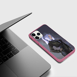 Чехол iPhone 11 Pro матовый Мей Мей - Магическая битва, цвет: 3D-малиновый — фото 2