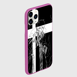 Чехол iPhone 11 Pro матовый Ичиго и занпакто - Блич, цвет: 3D-фиолетовый — фото 2