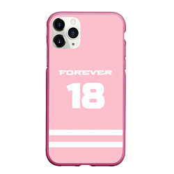 Чехол iPhone 11 Pro матовый Forever 18, цвет: 3D-малиновый