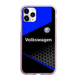 Чехол iPhone 11 Pro матовый Фольцваген - blue uniform, цвет: 3D-розовый