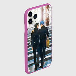 Чехол iPhone 11 Pro матовый Годжо и Гетто - Магическая битва, цвет: 3D-фиолетовый — фото 2