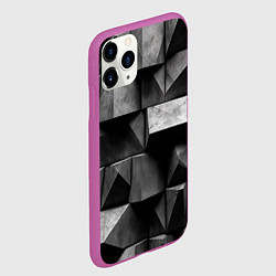 Чехол iPhone 11 Pro матовый Обман зрения и каменные плиты, цвет: 3D-фиолетовый — фото 2