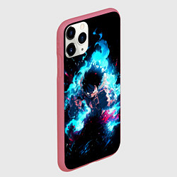 Чехол iPhone 11 Pro матовый Луффи в ярости, цвет: 3D-малиновый — фото 2