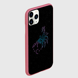 Чехол iPhone 11 Pro матовый Знак зодиака скорпион - космос, цвет: 3D-малиновый — фото 2