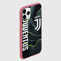 Чехол iPhone 11 Pro матовый Juventus dark green logo, цвет: 3D-малиновый — фото 2