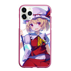 Чехол iPhone 11 Pro матовый Touhou Project Фландр Скарлет, цвет: 3D-малиновый