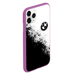 Чехол iPhone 11 Pro матовый BMW - black and white, цвет: 3D-фиолетовый — фото 2