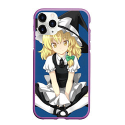 Чехол iPhone 11 Pro матовый Touhou Project Мариса Кирисаме, цвет: 3D-фиолетовый