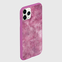 Чехол iPhone 11 Pro матовый Текстура камня родонита, цвет: 3D-фиолетовый — фото 2