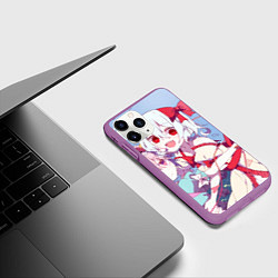 Чехол iPhone 11 Pro матовый Touhou Project Ремилия Скарлет и Сатори Комейдзи, цвет: 3D-фиолетовый — фото 2