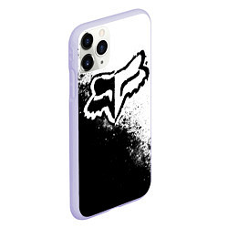 Чехол iPhone 11 Pro матовый Fox motocross - черно-белые пятна, цвет: 3D-светло-сиреневый — фото 2