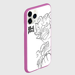 Чехол iPhone 11 Pro матовый Ван пис - Луффи гир 5, цвет: 3D-фиолетовый — фото 2