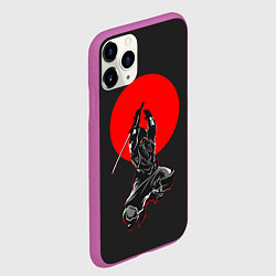 Чехол iPhone 11 Pro матовый Атакующий ниндзя, цвет: 3D-фиолетовый — фото 2