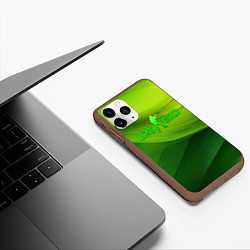 Чехол iPhone 11 Pro матовый CSGO green logo, цвет: 3D-коричневый — фото 2