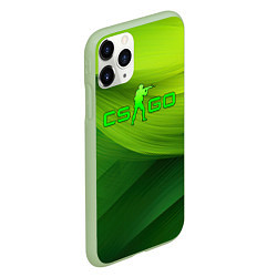 Чехол iPhone 11 Pro матовый CSGO green logo, цвет: 3D-салатовый — фото 2