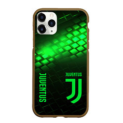 Чехол iPhone 11 Pro матовый Juventus green logo neon, цвет: 3D-коричневый