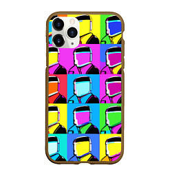 Чехол iPhone 11 Pro матовый Pop art - abstraction - vogue, цвет: 3D-коричневый