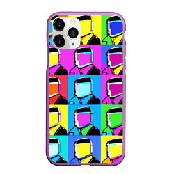 Чехол iPhone 11 Pro матовый Pop art - abstraction - vogue, цвет: 3D-фиолетовый