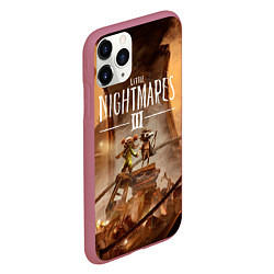 Чехол iPhone 11 Pro матовый Герои Little nightmares 3, цвет: 3D-малиновый — фото 2