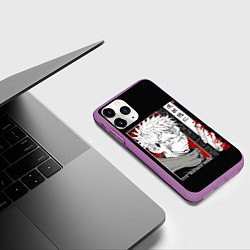 Чехол iPhone 11 Pro матовый Итадори юджи - Магическая битва, цвет: 3D-фиолетовый — фото 2