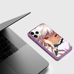 Чехол iPhone 11 Pro матовый Touhou Project Sakuya Izayoi, цвет: 3D-фиолетовый — фото 2