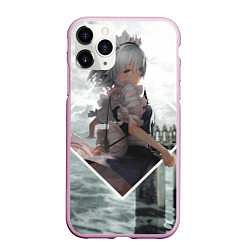 Чехол iPhone 11 Pro матовый Touhou Project Sakuya Izayoi, цвет: 3D-розовый