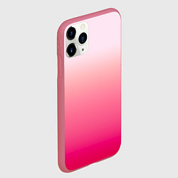 Чехол iPhone 11 Pro матовый Оттенки розового градиент, цвет: 3D-малиновый — фото 2