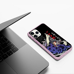 Чехол iPhone 11 Pro матовый Кокушибо самурай - Клинок демонов, цвет: 3D-розовый — фото 2