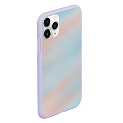Чехол iPhone 11 Pro матовый Нежно розовые и голубые размытия, цвет: 3D-светло-сиреневый — фото 2