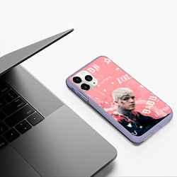 Чехол iPhone 11 Pro матовый Lil Peep тату розовый, цвет: 3D-светло-сиреневый — фото 2