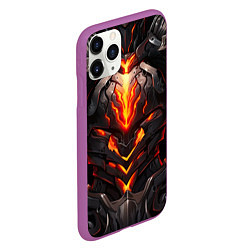 Чехол iPhone 11 Pro матовый Огненный доспех рыцаря Elden Ring, цвет: 3D-фиолетовый — фото 2