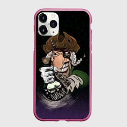 Чехол iPhone 11 Pro матовый Ром и Ливси, цвет: 3D-малиновый