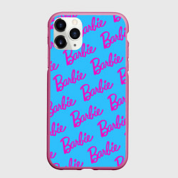 Чехол iPhone 11 Pro матовый Barbie pattern, цвет: 3D-малиновый
