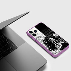 Чехол iPhone 11 Pro матовый Сатору годжо теряет контроль, цвет: 3D-фиолетовый — фото 2