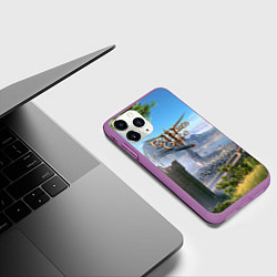 Чехол iPhone 11 Pro матовый Врата Балдура - Baldurs Gate 3, цвет: 3D-фиолетовый — фото 2