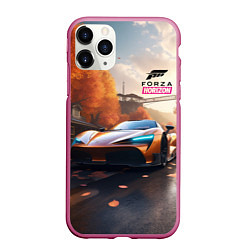 Чехол iPhone 11 Pro матовый Forza Horison осенний пейзаж, цвет: 3D-малиновый