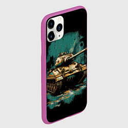 Чехол iPhone 11 Pro матовый Танк т54, цвет: 3D-фиолетовый — фото 2