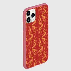 Чехол iPhone 11 Pro матовый Символ года дракон, цвет: 3D-малиновый — фото 2