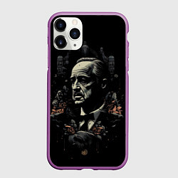 Чехол iPhone 11 Pro матовый Крестный отец, цвет: 3D-фиолетовый