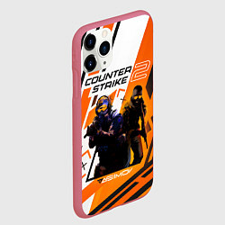 Чехол iPhone 11 Pro матовый CS 2 Asiimov, цвет: 3D-малиновый — фото 2